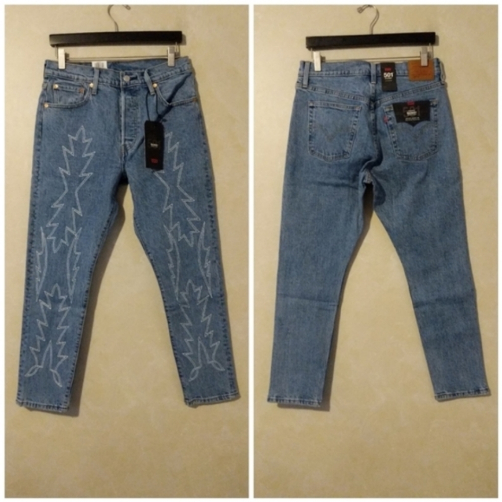 Levi's 501 S Skinny Jeans Del Norte Embroidered - Picture 4 of 7